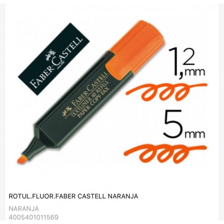 FLUORESCENTES FABER-CASTELL naranja